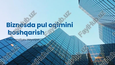 biznesda pul oqimini boshqarish — PPTX