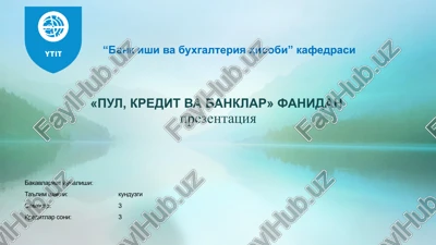 bank ishi fanidan . tijorat banklari haqida — PPTX