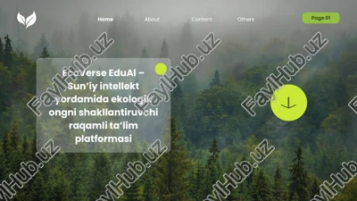 ecoverse edual – sun’iy intellekt yordamida ekologik ongni shakllantiruvchi raqamli ta’lim platformasi slayd — PPTX