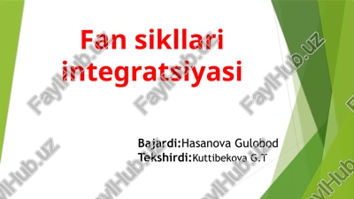 fan sikllari integratsiyasi — PPTX