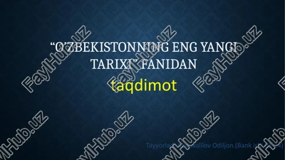 amir temur haqida mustaqil ish — PPTX
