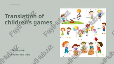 children’s games and their types — PPTX