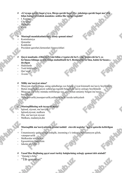yusuf hos hojib asarlari — DOCX