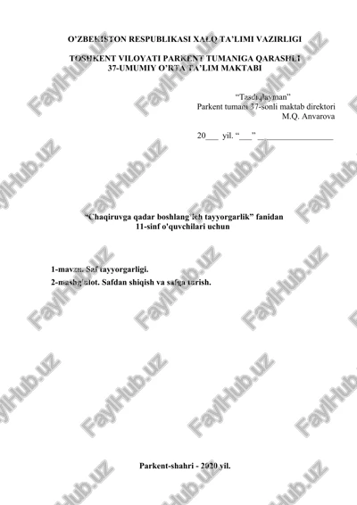 saflar ustida harbiy chiziqliq — DOCX
