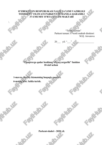 harbiy hizmatning huquqiy asoslari — DOCX