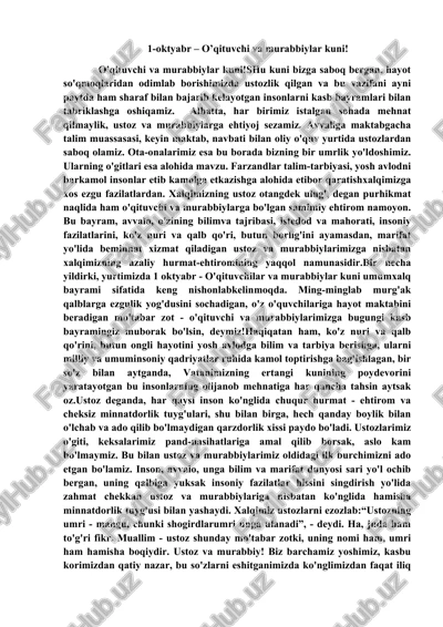 o'qituvchi va murabbiylar kuni — DOCX