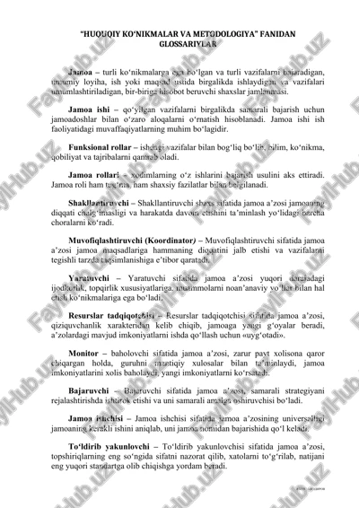 huquqiy koʻnikmalar va metodologiya fanidan glossariylar — DOCX