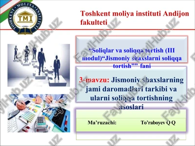 soliqlar va soliqqa tortish (iii qism)jismoniy shaxslarni soliqqa tortish — DOCX