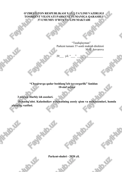 harbiy ish asoslari — DOCX