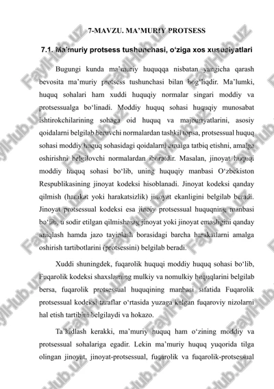 ma’muriy protsess — DOCX