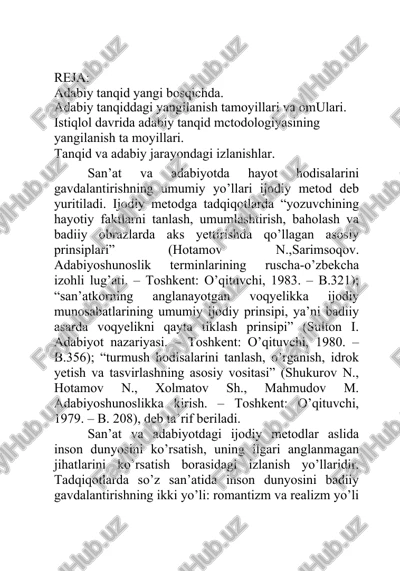 adabiy tanqid yangi bosqichda — DOCX
