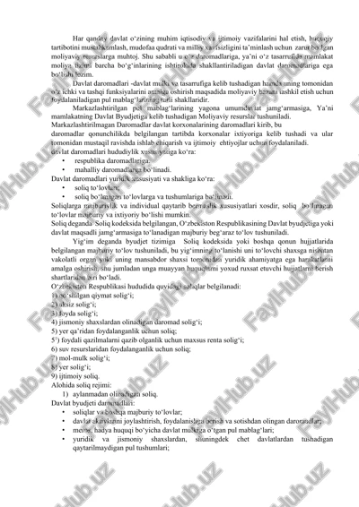 davlat daromadlari — DOCX