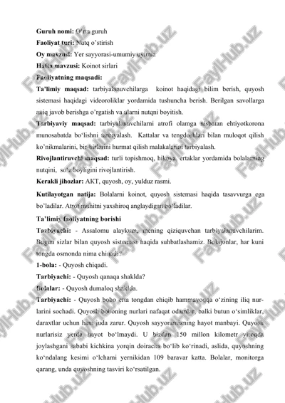 yer sayyorasi-umumiy uyimiz — DOCX