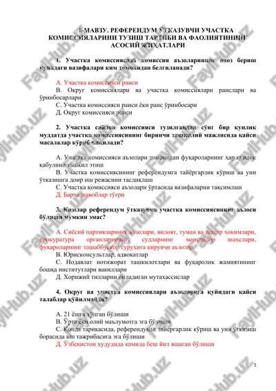 referendum o'tkazuvchi uchastka komissiyalari — DOCX