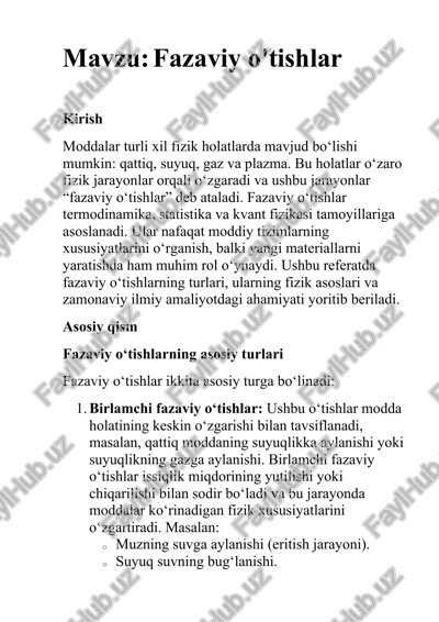 fazaviy o‘tishlar — DOCX