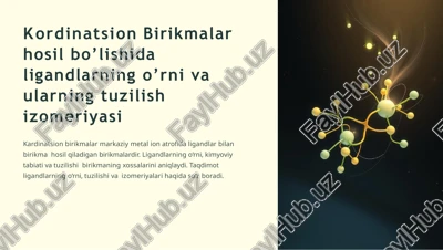 kordinatsion birikmalar va ularnin tuzilishi — PPTX