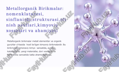 metallorganik birikmalar — PPTX