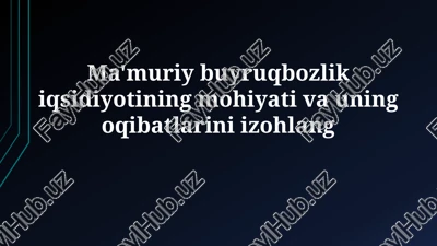 komanda-ma'muriy iqtisodiyot — PPTX
