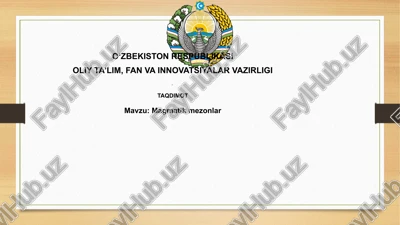 magmatik mezonlar — PPTX
