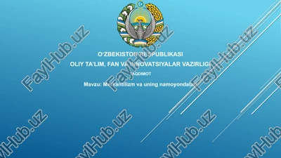 merkantilizmvauningnamoyondalari — PPTX