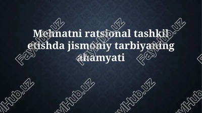 jismoniy tarbiya — PPTX