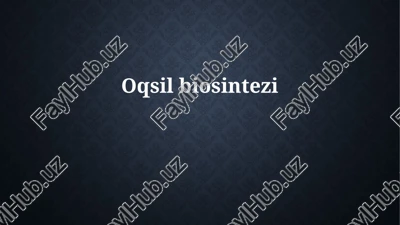 oqsilbiosintezi — PPTX