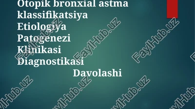 atopik bronxial astma — PPTX