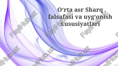 o'rta asr sharq falsafasi — PPTX