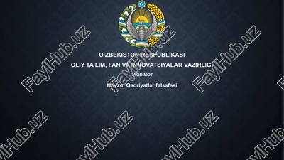 qadriyatlar falsafasi — PPTX