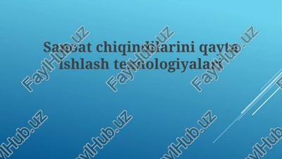 neftni qayta ishlash texnologiyalari — PPTX