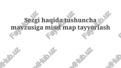 sezgi haqida tushuncha — PPTX