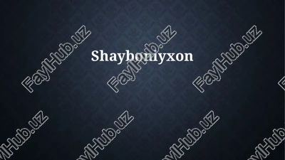 shayboniyxon — PPTX