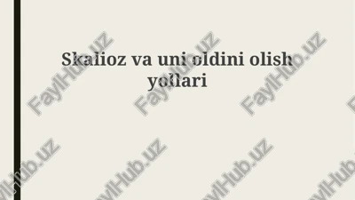 skoliozvaunioldiniolishyollari — PPTX
