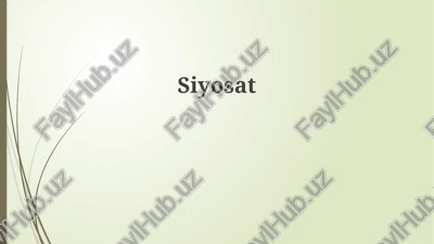 siyosatning asoslari — PPTX
