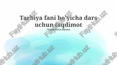 tarbiya san'ati: nazariya va amaliyot — PPTX