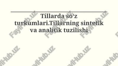 tillar soʻz turkumlari — PPTX