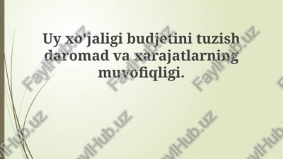 moliyaviy maqsadlarga erishish — PPTX