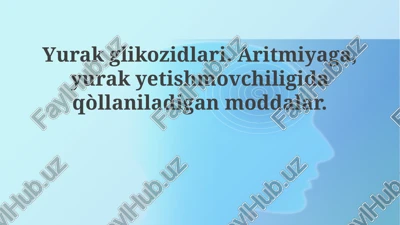 yurak glikozidlari — PPTX