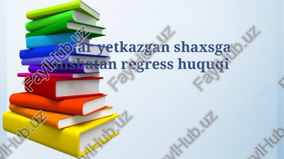 regress huquqi — PPTX