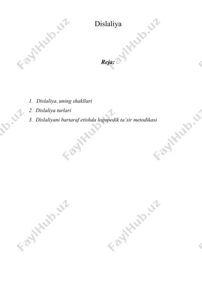 dislaliya — DOCX