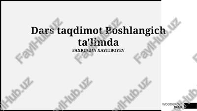 dars taqdimot boshlangich ta'limda — PPTX