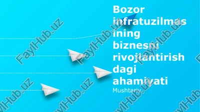 bozor infratuzilmasining biznes rivojlanishidagi ahamiyati — PPTX