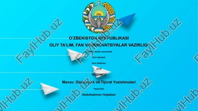 diplomatik va tijorat yozishmalari — PPTX