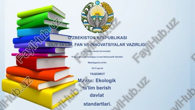 ekologik ta'lim berish davlat standartlari — PPTX