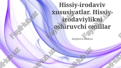 emotsional-irodaviy xususiyatlar — PPTX