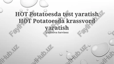 hot potatoes — PPTX