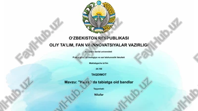 tabiatga oid hadislar — PPTX