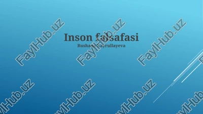 inson falsafasi — PPTX