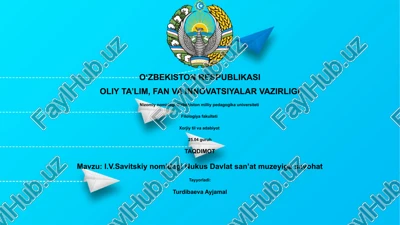 nukus davlat san’at muzeyiga sayohat — PPTX