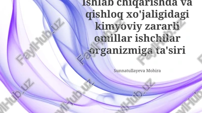 zararli kimyoviy omillarning ta'siri — PPTX